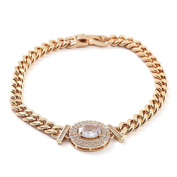 PandaHall Cubic Zirconia Link Bracelet with Golden Brass Curb Chains, Long-Lasting Plated, Oval, 7-3/4 inch(19.8cm) Cubic Zirconia Oval
PandaHall Cubic Zirconia Link Bracelet with Golden Brass Curb Chains, Long-Lasting Plated, Oval, 7-3/4 inch(19.8cm) Cubic Zirconia Oval