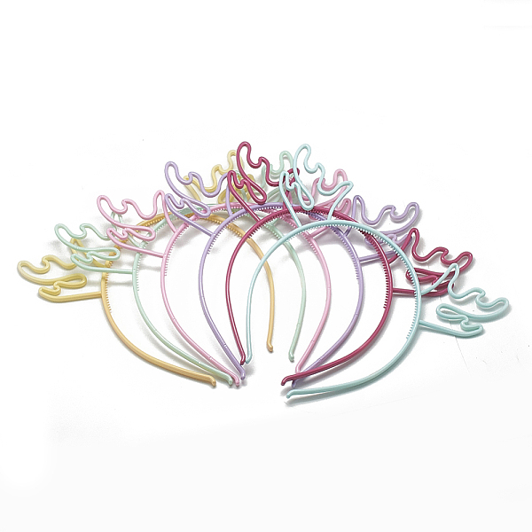 PandaHall Plastic Hair Bands, Antler Shaped, Mixed Color, 115~120mm Plastic Multicolor
PandaHall Plastic Hair Bands, Antler Shaped, Mixed Color, 115~120mm Plastic Multicolor