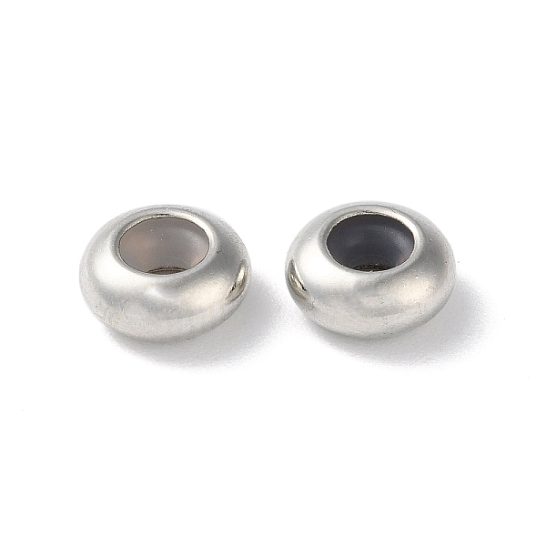 PandaHall Brass Spacer Beads, with Silicone Inside, Slider Beads, Stopper Beads, Rondelle, Platinum, 8x4mm, Hole: 2.5mm Brass Rondelle
PandaHall Brass Spacer Beads, with Silicone Inside, Slider Beads, Stopper Beads, Rondelle, Platinum, 8x4mm, Hole: 2.5mm Brass Rondelle