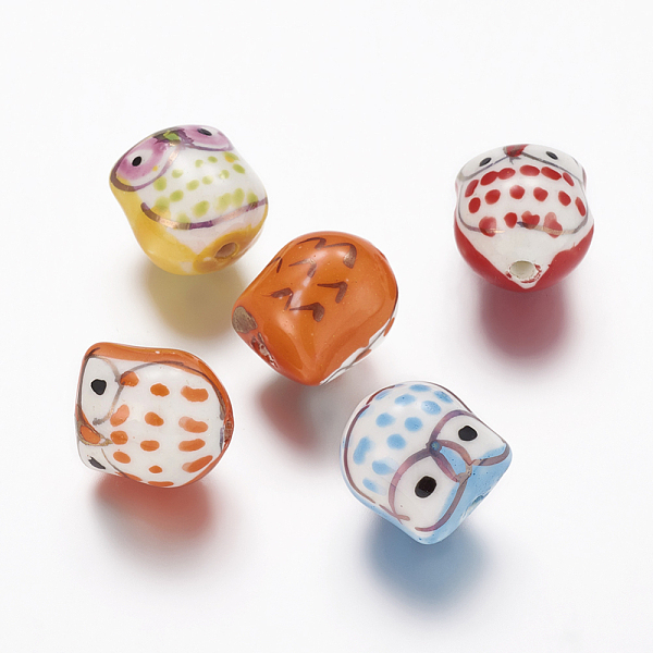 PandaHall Handmade Porcelain Beads, Famille Rose Porcelain, Owl, Mixed Color, 17x15x13mm, Hole: 3mm Porcelain Owl Multicolor
PandaHall Handmade Porcelain Beads, Famille Rose Porcelain, Owl, Mixed Color, 17x15x13mm, Hole: 3mm Porcelain Owl Multicolor