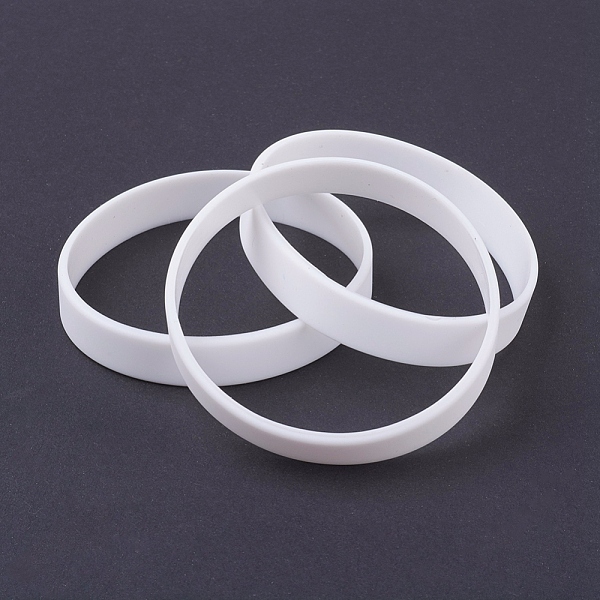 PandaHall Silicone Wristbands Bracelets, Cord Bracelets, White, 2-1/2 inch(63mm), 12x2mm Silicone White
PandaHall Silicone Wristbands Bracelets, Cord Bracelets, White, 2-1/2 inch(63mm), 12x2mm Silicone White