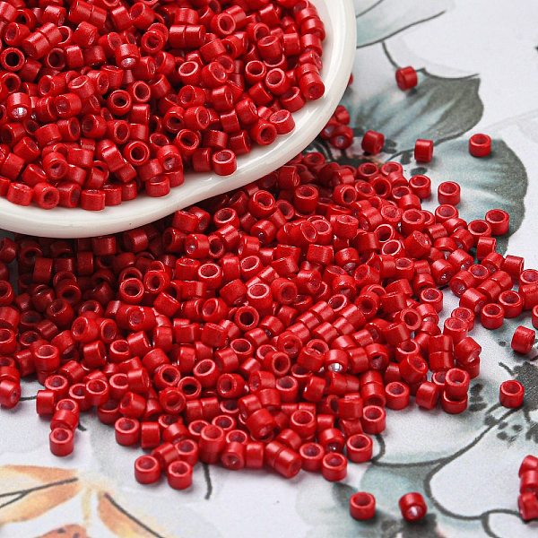 PandaHall Baking Paint Glass Seed Beads, Cylinder, Red, 2.5x2mm, Hole: 1.4mm, about 45359pcs/pound Glass Red
PandaHall Baking Paint Glass Seed Beads, Cylinder, Red, 2.5x2mm, Hole: 1.4mm, about 45359pcs/pound Glass Red