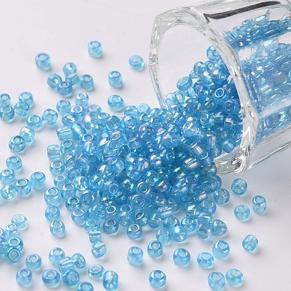PandaHall 8/0 Round Glass Seed Beads, Transparent Colours Rainbow, Round Hole, Aqua, 8/0, 3mm, Hole: 1mm, about 1111pcs/50g, 50g/bag..., Cyan
PandaHall 8/0 Round Glass Seed Beads, Transparent Colours Rainbow, Round Hole, Aqua, 8/0, 3mm, Hole: 1mm, about 1111pcs/50g, 50g/bag..., Cyan