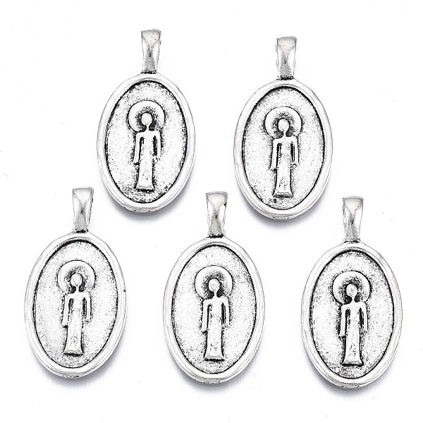 PandaHall Tibetan Style Alloy Pendants, Cadmium Free & Lead Free, Oval with Jesus, Antique Silver, 29.5x15x5mm, Hole: 2x4mm Alloy Oval
PandaHall Tibetan Style Alloy Pendants, Cadmium Free & Lead Free, Oval with Jesus, Antique Silver, 29.5x15x5mm, Hole: 2x4mm Alloy Oval