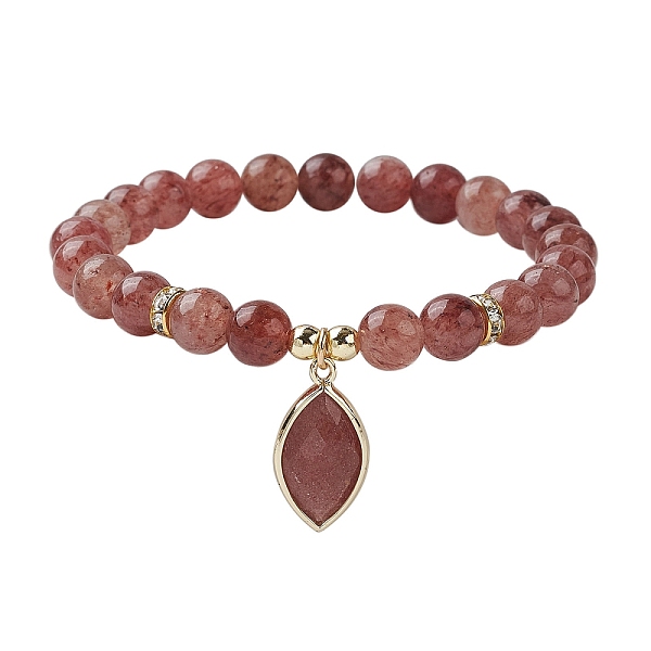 PandaHall Natural Strawberry Quartz Stretch Bracelets, Horse Eye Shape Stone Charm Bracelets for Women, Inner Diameter: 2-5/8 inch(6.6cm)...
PandaHall Natural Strawberry Quartz Stretch Bracelets, Horse Eye Shape Stone Charm Bracelets for Women, Inner Diameter: 2-5/8 inch(6.6cm)...
