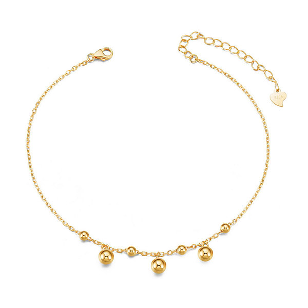 PandaHall SHEGRACE 925 Sterling Silver Charm Anklet, with S925 Stamp, Ball, Golden, 8.3 inch(21cm) Sterling Silver
PandaHall SHEGRACE 925 Sterling Silver Charm Anklet, with S925 Stamp, Ball, Golden, 8.3 inch(21cm) Sterling Silver