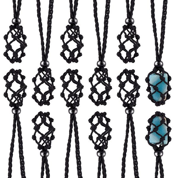 PandaHall Braided Waxed Cotton Thread Cords Macrame Pouch Necklace Making, Adjustable Glass Beads Interchangeable Stone Necklace, Black, 30...
PandaHall Braided Waxed Cotton Thread Cords Macrame Pouch Necklace Making, Adjustable Glass Beads Interchangeable Stone Necklace, Black, 30...