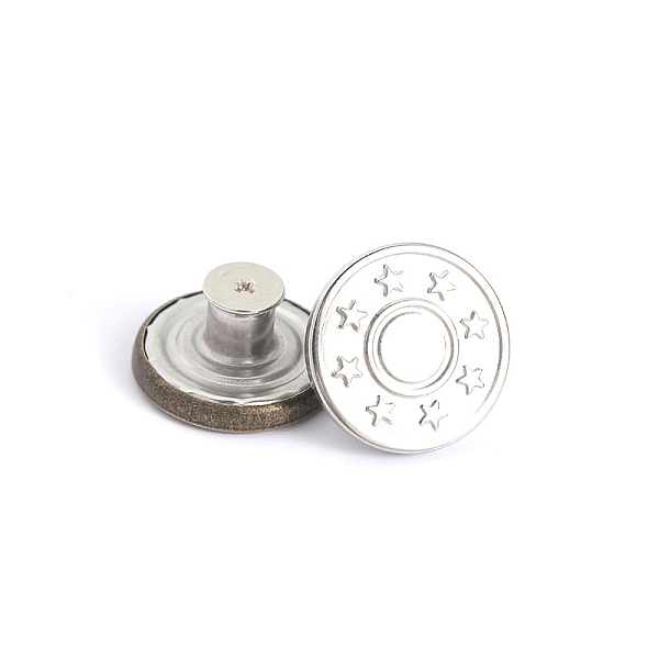PandaHall Alloy Button Pins for Jeans, Nautical Buttons, Garment Accessories, Round with Star, Platinum, 20mm Alloy Round
PandaHall Alloy Button Pins for Jeans, Nautical Buttons, Garment Accessories, Round with Star, Platinum, 20mm Alloy Round