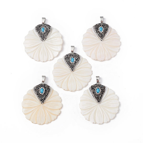 PandaHall Natural Freshwater Shell Pendants, Flower Charms, with Platinum Plated Alloy Rhinestone Findings, Seashell Color...
PandaHall Natural Freshwater Shell Pendants, Flower Charms, with Platinum Plated Alloy Rhinestone Findings, Seashell Color...