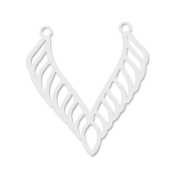 PandaHall 201 Stainless Steel Pendant Links, Laser Cut, Wing, Stainless Steel Color, 29.5x27x1mm, Hole: 1.6mm 201 Stainless Steel Wing
PandaHall 201 Stainless Steel Pendant Links, Laser Cut, Wing, Stainless Steel Color, 29.5x27x1mm, Hole: 1.6mm 201 Stainless Steel Wing