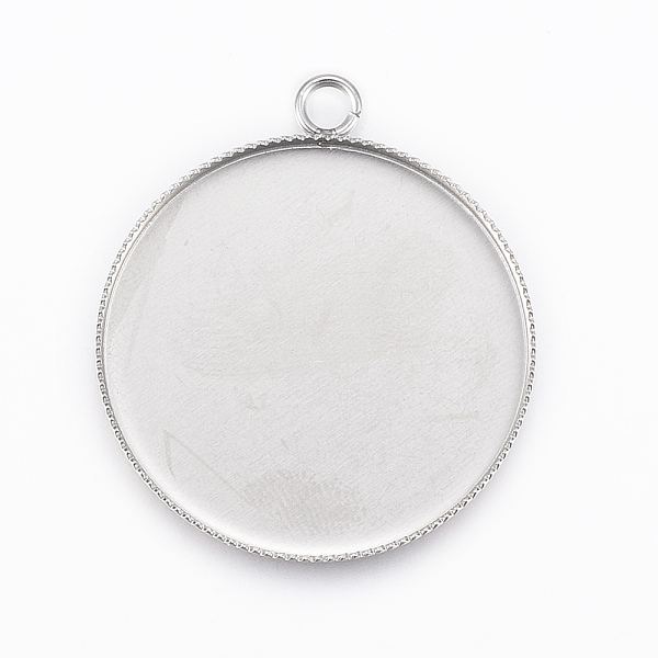 PandaHall 304 Stainless Steel Pendant Cabochon Settings, Flat Round, Stainless Steel Color, Tray: 30mm, 36x31x2mm, Hole: 3mm 304 Stainless...
PandaHall 304 Stainless Steel Pendant Cabochon Settings, Flat Round, Stainless Steel Color, Tray: 30mm, 36x31x2mm, Hole: 3mm 304 Stainless...