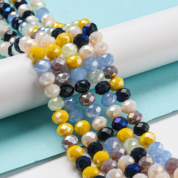 PandaHall Glass Beads Strands, Faceted, Rondelle, Mixed Color, 8x6mm, Hole: 1mm, about 65~68pcs/strand, 15.7~16.1 inch(40~41cm) Glass..., Multicolor
PandaHall Glass Beads Strands, Faceted, Rondelle, Mixed Color, 8x6mm, Hole: 1mm, about 65~68pcs/strand, 15.7~16.1 inch(40~41cm) Glass..., Multicolor