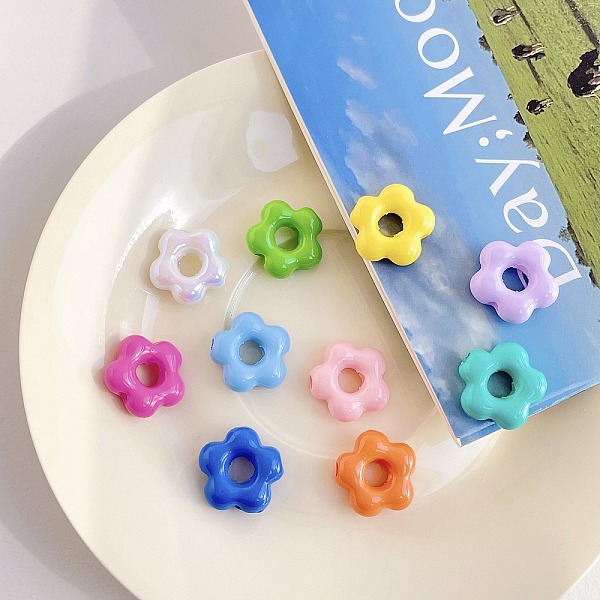 PandaHall Opaque Acrylic Bead, Flower, Mixed Color, 18.3x19.2x6.9mm, Hole: 3.5mm Acrylic Flower Multicolor
PandaHall Opaque Acrylic Bead, Flower, Mixed Color, 18.3x19.2x6.9mm, Hole: 3.5mm Acrylic Flower Multicolor
