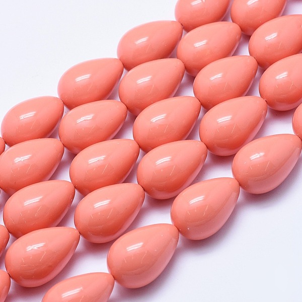 PandaHall Electroplate Shell Pearl Beads Strands, teardrop, Light Coral, 25~26x16mm, Hole: 1mm, about 16pcs/strand, 15.7 inch(40cm) Shell..., Red
PandaHall Electroplate Shell Pearl Beads Strands, teardrop, Light Coral, 25~26x16mm, Hole: 1mm, about 16pcs/strand, 15.7 inch(40cm) Shell..., Red