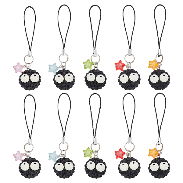 PandaHall Coal Ball Opaque Resin Mobile Straps, Acrylic Star Charm and Nylon Cord Mobile Accessories Decoration, Mixed Color, 9cm, 5 colors..., Multicolor
PandaHall Coal Ball Opaque Resin Mobile Straps, Acrylic Star Charm and Nylon Cord Mobile Accessories Decoration, Mixed Color, 9cm, 5 colors..., Multicolor