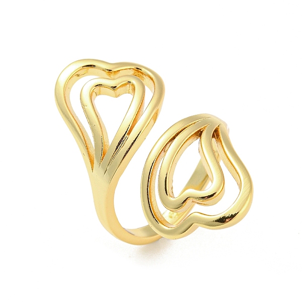 PandaHall Brass Open Cuff Rings, Hollow Heart, Real 18K Gold Plated, Inner Diameter: 17mm Brass Heart
PandaHall Brass Open Cuff Rings, Hollow Heart, Real 18K Gold Plated, Inner Diameter: 17mm Brass Heart