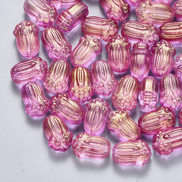 PandaHall Transparent Spray Painted Glass Beads, with Glitter Powder, Pakchoi, Camellia, 11x7.5x5.5mm, Hole: 1mm Glass Vegetables Pink
PandaHall Transparent Spray Painted Glass Beads, with Glitter Powder, Pakchoi, Camellia, 11x7.5x5.5mm, Hole: 1mm Glass Vegetables Pink