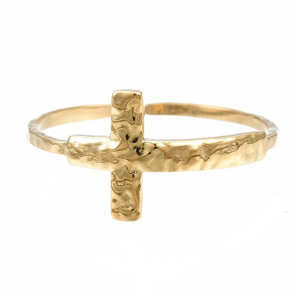 PandaHall 304 Stainless Steel Cross Open Cuff Ring, Chunky Ring for Women, Golden, US Size 6 3/4(17.1mm) 304 Stainless Steel
PandaHall 304 Stainless Steel Cross Open Cuff Ring, Chunky Ring for Women, Golden, US Size 6 3/4(17.1mm) 304 Stainless Steel