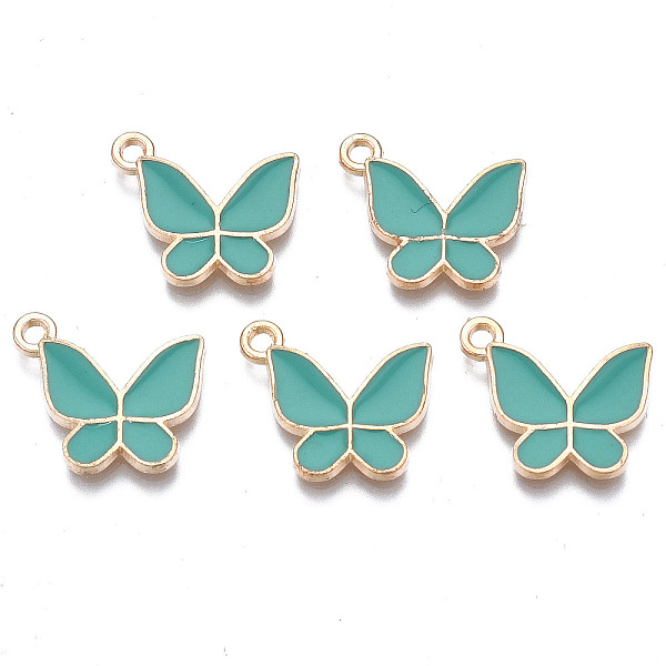 PandaHall Alloy Enamel Pendants, Cadmium Free & Lead Free, Butterfly, Light Gold, Turquoise, 15x17x2mm, Hole: 1.6mm Alloy+Enamel Butterfly..., Green
PandaHall Alloy Enamel Pendants, Cadmium Free & Lead Free, Butterfly, Light Gold, Turquoise, 15x17x2mm, Hole: 1.6mm Alloy+Enamel Butterfly..., Green