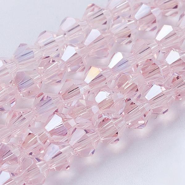 PandaHall Glass Beads Strands, AB Color Plated, Faceted, Bicone, Misty Rose, 4x4mm, Hole: 1mm, about 82~85pcs/strand, 30.5~31cm Glass Bicone..., Red
PandaHall Glass Beads Strands, AB Color Plated, Faceted, Bicone, Misty Rose, 4x4mm, Hole: 1mm, about 82~85pcs/strand, 30.5~31cm Glass Bicone..., Red