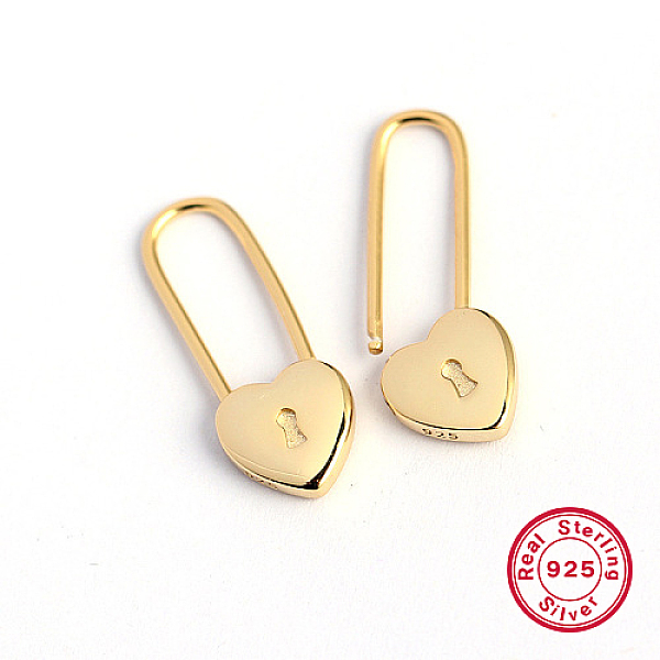PandaHall 925 Sterling Silver Hoop Earrings, Heart, Real 18K Gold Plated, 24x95mm Sterling Silver Heart
PandaHall 925 Sterling Silver Hoop Earrings, Heart, Real 18K Gold Plated, 24x95mm Sterling Silver Heart