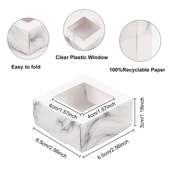 PandaHall Foldable Creative Kraft Paper Box, Wedding Favor Boxes, Favour Box, Paper Gift Box, with Plastic Clear Window, Square, Light Grey...
PandaHall Foldable Creative Kraft Paper Box, Wedding Favor Boxes, Favour Box, Paper Gift Box, with Plastic Clear Window, Square, Light Grey...