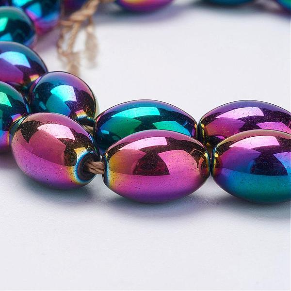 PandaHall Electroplate Magnetic Synthetic Hematite Strands, Oval, Grade A, Multi-color Plated, 8x12mm, Hole: 1mm, about 34pcs/strand, 16.61...
PandaHall Electroplate Magnetic Synthetic Hematite Strands, Oval, Grade A, Multi-color Plated, 8x12mm, Hole: 1mm, about 34pcs/strand, 16.61...