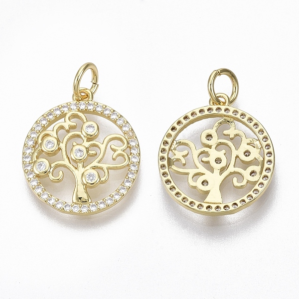PandaHall Brass Micro Pave Cubic Zirconia Pendants, with Jump Ring, Nickel Free, Ring with Tree, Clear, Real 18K Gold Plated, 17.5x15.5x2mm...
PandaHall Brass Micro Pave Cubic Zirconia Pendants, with Jump Ring, Nickel Free, Ring with Tree, Clear, Real 18K Gold Plated, 17.5x15.5x2mm...