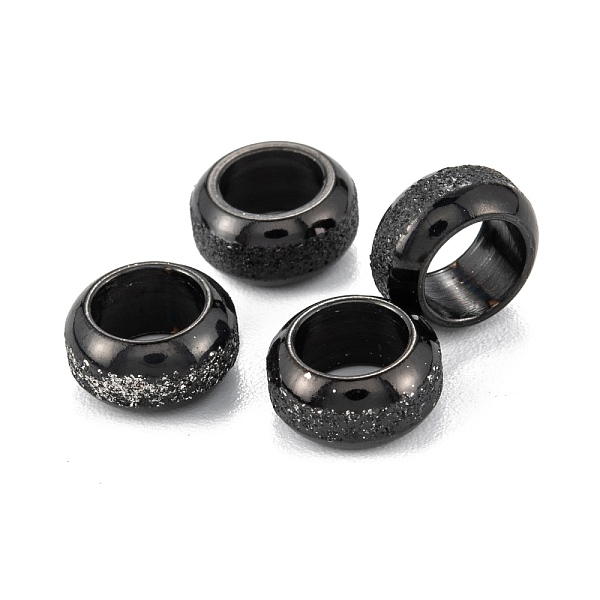 PandaHall Frosted 201 Stainless Steel European Beads, Rondelle, Electrophoresis Black, 8x4mm, Hole: 5mm 201 Stainless Steel Rondelle
PandaHall Frosted 201 Stainless Steel European Beads, Rondelle, Electrophoresis Black, 8x4mm, Hole: 5mm 201 Stainless Steel Rondelle