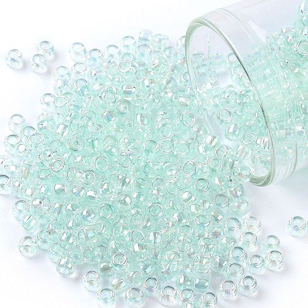 PandaHall TOHO Round Seed Beads, Japanese Seed Beads, (170) Blue Topaz Dyed Transparent Rainbow, 8/0, 3mm, Hole: 1mm, about 1110pcs/50g..., Cyan
PandaHall TOHO Round Seed Beads, Japanese Seed Beads, (170) Blue Topaz Dyed Transparent Rainbow, 8/0, 3mm, Hole: 1mm, about 1110pcs/50g..., Cyan