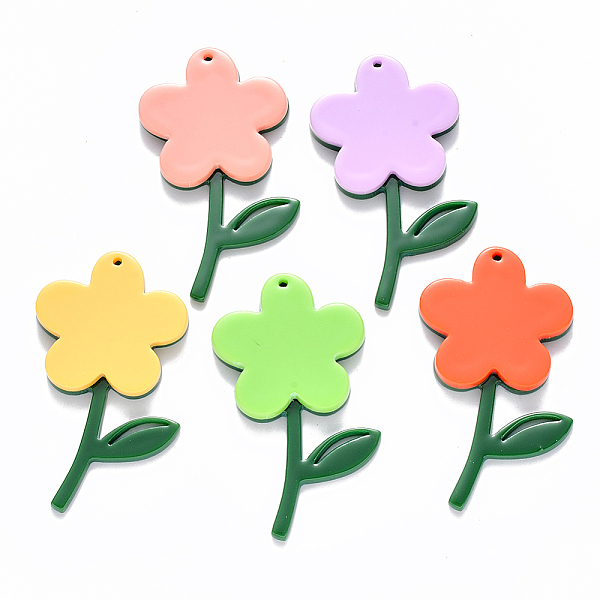 PandaHall Cellulose Acetate(Resin) Big Pendants, Flower, Mixed Color, 50x28.5x4.5mm, Hole: 1.2mm Cellulose Acetate Flower Multicolor
PandaHall Cellulose Acetate(Resin) Big Pendants, Flower, Mixed Color, 50x28.5x4.5mm, Hole: 1.2mm Cellulose Acetate Flower Multicolor