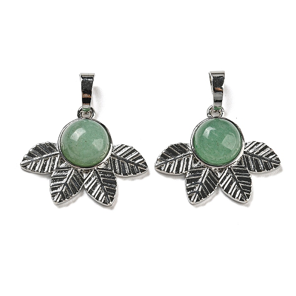 PandaHall Natural Green Aventurine Pendants, Rack Plating Brass Leaf Charms, Platinum, Cadmium Free & Lead Free, 22x27x7mm, Hole: 8x5mm...
PandaHall Natural Green Aventurine Pendants, Rack Plating Brass Leaf Charms, Platinum, Cadmium Free & Lead Free, 22x27x7mm, Hole: 8x5mm...