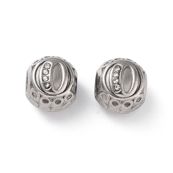 PandaHall 304 Stainless Steel Rhinestone European Beads, Round Large Hole Beads, Real 18K Gold Plated, Round with Letter, Letter O, 11x10mm..., Clear
PandaHall 304 Stainless Steel Rhinestone European Beads, Round Large Hole Beads, Real 18K Gold Plated, Round with Letter, Letter O, 11x10mm..., Clear