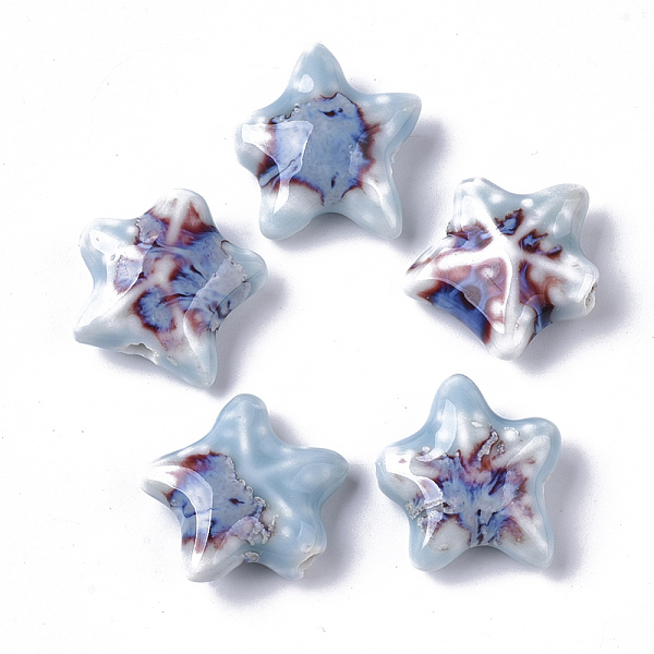PandaHall Handmade Porcelain Beads, Fancy Antique Glazed Porcelain, Starfish/Sea Stars, Light Sky Blue, 19~20x20.5~22.5x7.5~8.5mm, Hole: 2mm...
PandaHall Handmade Porcelain Beads, Fancy Antique Glazed Porcelain, Starfish/Sea Stars, Light Sky Blue, 19~20x20.5~22.5x7.5~8.5mm, Hole: 2mm...