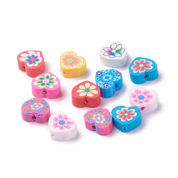 PandaHall Handmade Polymer Clay Beads, Heart with Flower Pattern, Mixed Color, 7.5~10x8~10.5x4~5mm, Hole: 1.5mm Polymer Clay Heart..., Multicolor
PandaHall Handmade Polymer Clay Beads, Heart with Flower Pattern, Mixed Color, 7.5~10x8~10.5x4~5mm, Hole: 1.5mm Polymer Clay Heart..., Multicolor