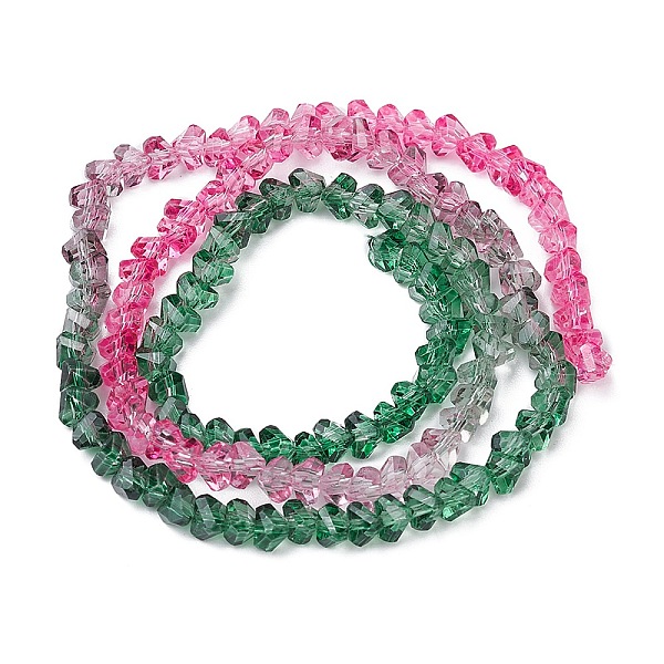 PandaHall Transparent Baking Paint Glass Bead Strands, Segmented Multi-color Beads, Faceted Triangle, Green, 4.5x4x3.5mm, Hole: 1mm, about...
PandaHall Transparent Baking Paint Glass Bead Strands, Segmented Multi-color Beads, Faceted Triangle, Green, 4.5x4x3.5mm, Hole: 1mm, about...