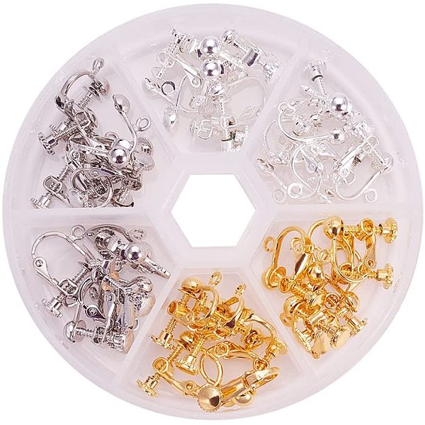 PandaHall Brass Screw Clip Earring Converter, Spiral Ear Clip, for Non-pierced Ears, Mixed Color, 17x13.5x5mm, Hole: 1.2mm Brass
PandaHall Brass Screw Clip Earring Converter, Spiral Ear Clip, for Non-pierced Ears, Mixed Color, 17x13.5x5mm, Hole: 1.2mm Brass
