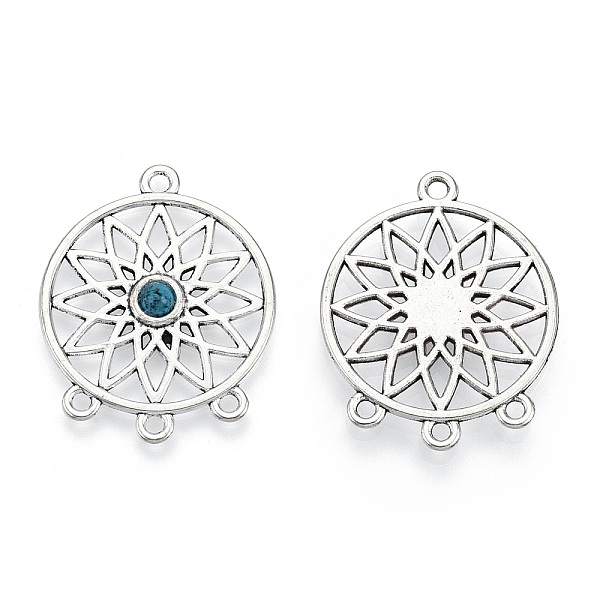 PandaHall Filigree Flat Round Tibetan Style Alloy Synthetic Turquoise Chandelier Component Links, Cadmium Free & Lead Free, Antique Silver...
PandaHall Filigree Flat Round Tibetan Style Alloy Synthetic Turquoise Chandelier Component Links, Cadmium Free & Lead Free, Antique Silver...