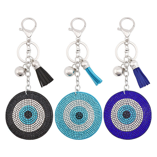 PandaHall Globleland 3Pcs 3 Colors Mcrofibre Handmade Turkish Evil Eye Rhinestone Pendant Keychain with Tassel Charm, for Handbag Backpack..., Multicolor
PandaHall Globleland 3Pcs 3 Colors Mcrofibre Handmade Turkish Evil Eye Rhinestone Pendant Keychain with Tassel Charm, for Handbag Backpack..., Multicolor