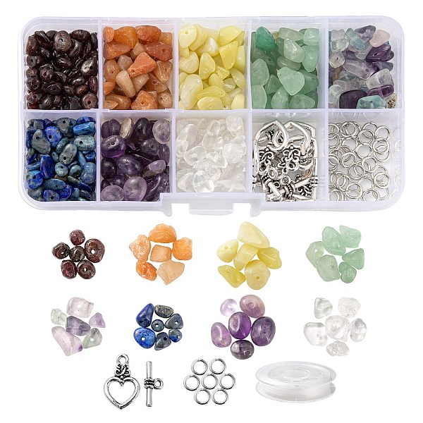 PandaHall 100G 8 Style DIY Bracelet Making Kits, Including Gemstone Chip Beads, Brass Open Jump Rings, Alloy Toggle Clasps, Elastic Crystal..., Multicolor
PandaHall 100G 8 Style DIY Bracelet Making Kits, Including Gemstone Chip Beads, Brass Open Jump Rings, Alloy Toggle Clasps, Elastic Crystal..., Multicolor