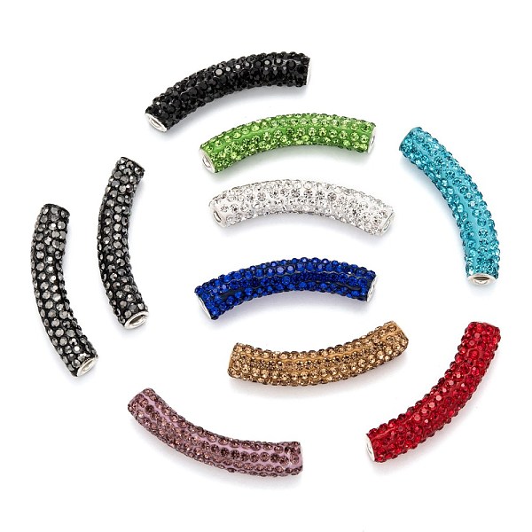 PandaHall Brass Middle East Rhinestone Beads, Tube, Mixed Color, 45~46.5x9mm, Hole: 4mm Brass+Rhinestone Tube Multicolor
PandaHall Brass Middle East Rhinestone Beads, Tube, Mixed Color, 45~46.5x9mm, Hole: 4mm Brass+Rhinestone Tube Multicolor