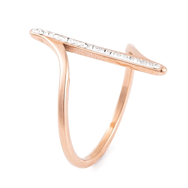 PandaHall 304 Stainless Steel Thin Curve Finger Ring for Women, with Rhinestone, Rose Gold, 24mm, US Size 6~9(16.5~18.9mm) Stainless..., Clear
PandaHall 304 Stainless Steel Thin Curve Finger Ring for Women, with Rhinestone, Rose Gold, 24mm, US Size 6~9(16.5~18.9mm) Stainless..., Clear