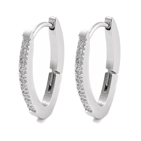 PandaHall 304 Stainless Steel Micro Pave Clear Cubic Zirconia Oval Huggie Hoop Earrings for Women, with 316 Surgical Stainless Steel Ear...
PandaHall 304 Stainless Steel Micro Pave Clear Cubic Zirconia Oval Huggie Hoop Earrings for Women, with 316 Surgical Stainless Steel Ear...