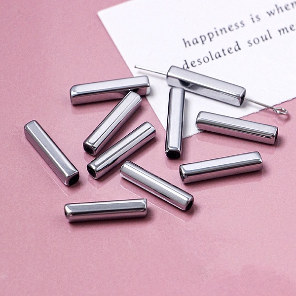 PandaHall Electroplate Glass Beads, Faceted, Rectangle, Silver, 19.5~20x4x4mm, Hole: 1mm Glass Rectangle Silver
PandaHall Electroplate Glass Beads, Faceted, Rectangle, Silver, 19.5~20x4x4mm, Hole: 1mm Glass Rectangle Silver