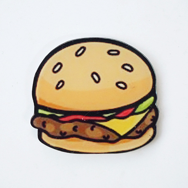 PandaHall Acrylic Safety Brooches, with Iron Pin, Hamburger, Colorful, 34x38.5x8.5mm, Pin: 0.7mm Plastic
PandaHall Acrylic Safety Brooches, with Iron Pin, Hamburger, Colorful, 34x38.5x8.5mm, Pin: 0.7mm Plastic