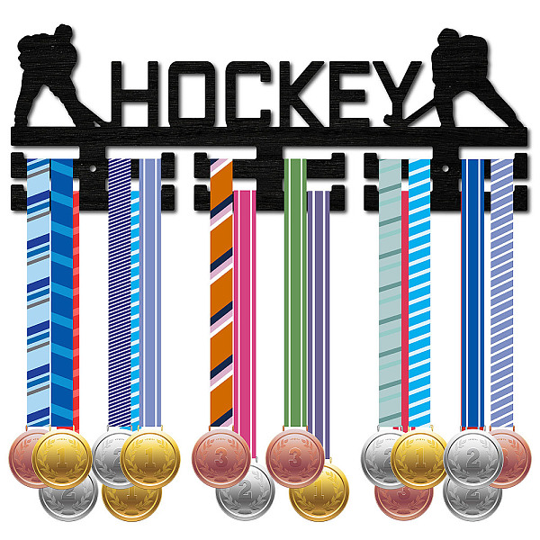 PandaHall Fashion Wood Medal Hanger Holder, 2 Line Display Wall Rack, with Screws & Anchor Plug, Hockey, Word, 145x400mm, Hole: 5mm Wood..., Black
PandaHall Fashion Wood Medal Hanger Holder, 2 Line Display Wall Rack, with Screws & Anchor Plug, Hockey, Word, 145x400mm, Hole: 5mm Wood..., Black