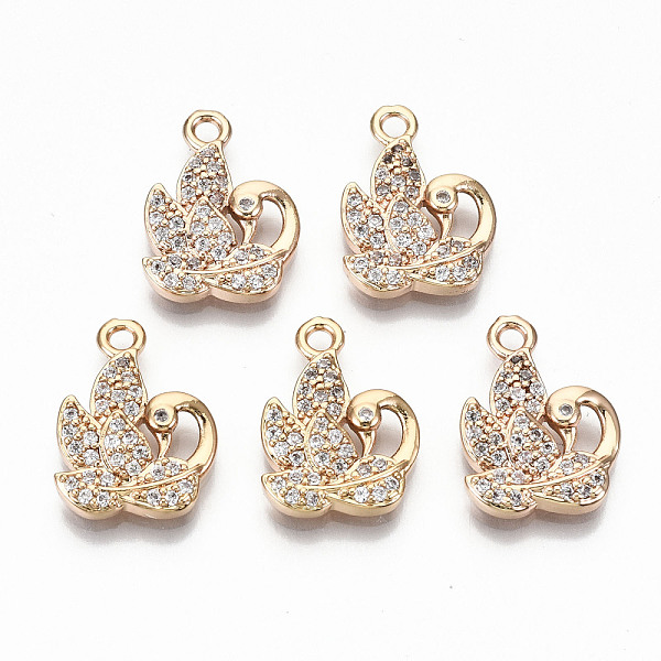 PandaHall Brass Micro Pave Cubic Zirconia Pendants, Light Gold, Long-Lasting Plated, Cadmium Free & Lead Free, Swan, Clear, 17x12x3mm, Hole...
PandaHall Brass Micro Pave Cubic Zirconia Pendants, Light Gold, Long-Lasting Plated, Cadmium Free & Lead Free, Swan, Clear, 17x12x3mm, Hole...