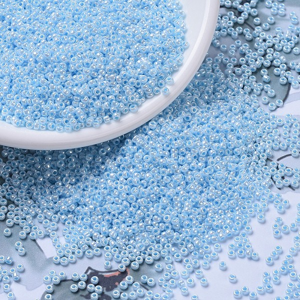 PandaHall MIYUKI Round Rocailles Beads, Japanese Seed Beads, 11/0, (RR430) Aqua Lined White Pearl, 2x1.3mm, Hole: 0.8mm, about 1111pcs/10g...
PandaHall MIYUKI Round Rocailles Beads, Japanese Seed Beads, 11/0, (RR430) Aqua Lined White Pearl, 2x1.3mm, Hole: 0.8mm, about 1111pcs/10g...