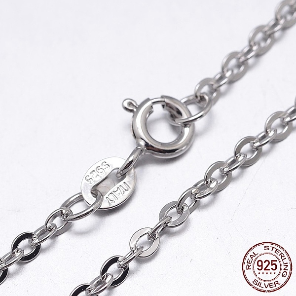 PandaHall Rhodium Plated 925 Sterling Silver Cable Chains Necklaces, with Spring Ring Clasps, Platinum, 16 inch, 1.3mm Sterling Silver
PandaHall Rhodium Plated 925 Sterling Silver Cable Chains Necklaces, with Spring Ring Clasps, Platinum, 16 inch, 1.3mm Sterling Silver