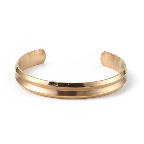 PandaHall Ion Plating(IP) 304 Stainless Steel Grooved Open Cuff Bangle for Women, Golden, Inner Diameter: 1-3/4x2-1/4 inch(4.55x5.75cm) 304...
PandaHall Ion Plating(IP) 304 Stainless Steel Grooved Open Cuff Bangle for Women, Golden, Inner Diameter: 1-3/4x2-1/4 inch(4.55x5.75cm) 304...